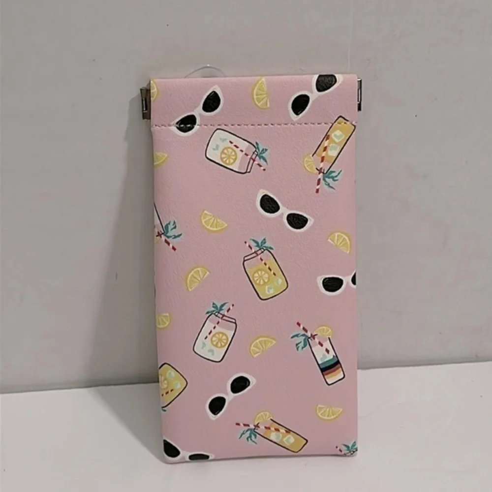 ON Eyeglass Squeeze Top sunglasses Pouch lemonade and Sunglass print 🍋New🍋